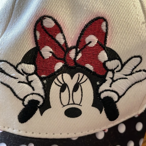 Disney Parks Minnie Mouse Ajustable Hat Embroidered Size Youth 54-58 Centimeters - Picture 8 of 8